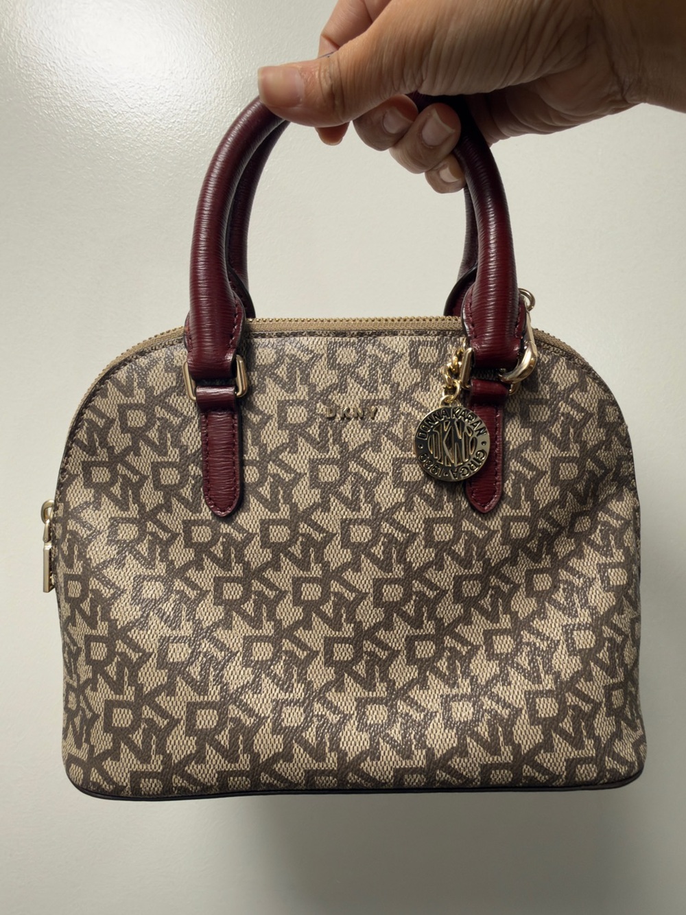 DKNY Monogram prime-dome satchel mini bag